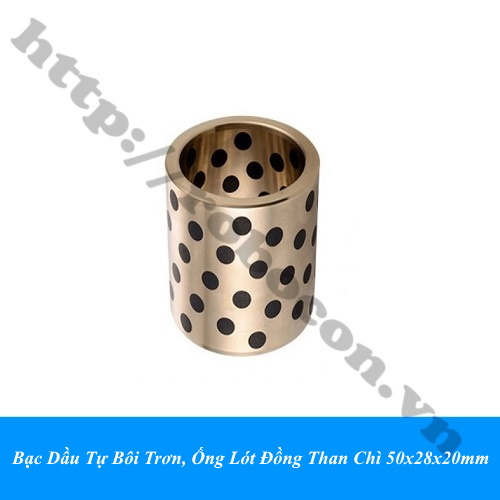 Bạc Dầu Tự Bôi Trơn, Ống Lót Đồng Than Chì 50x28x20mm 