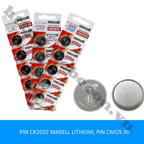 Pin CR2032 Maxell Lithium, Pin Cmos 3V