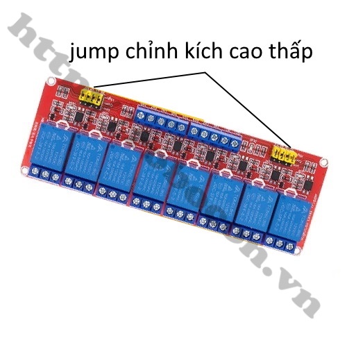 Module Relay 8 Kênh 5V Kích Mức Cao Thấp Hight/Low