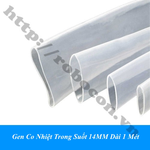 Gen Co Nhiệt Trong Suốt 14MM Dài 1 Mét 