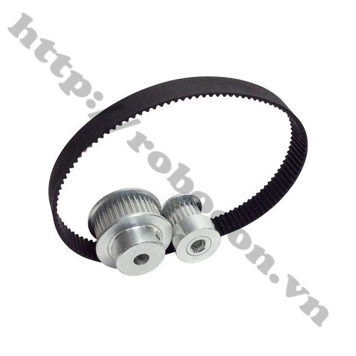 Pulley Bánh Răng Nhôm 3M30 30 Răng Bản Rộng Đai 16mm Trục 8mm 