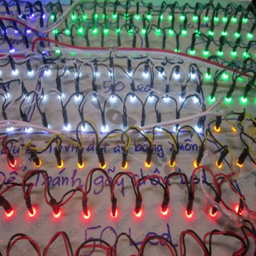 LED92 LED Liền Dây Phi 5 Màu Đỏ (100 Bóng) sử dụng lắp biển cuảng cáo