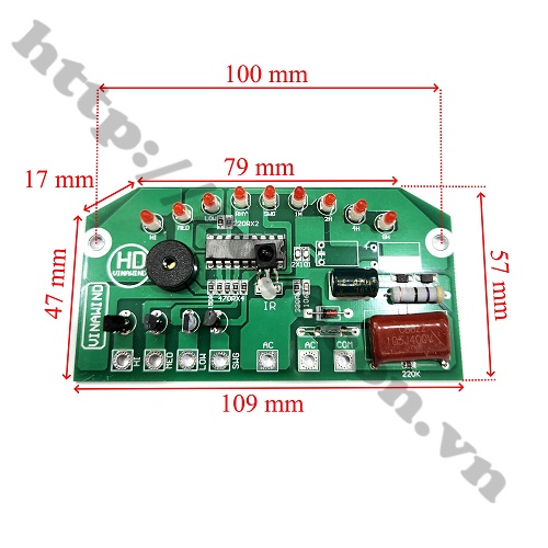 Mạch Điều Khiển Quạt Trần Đảo Treo Tường Điện Cơ Vinawind