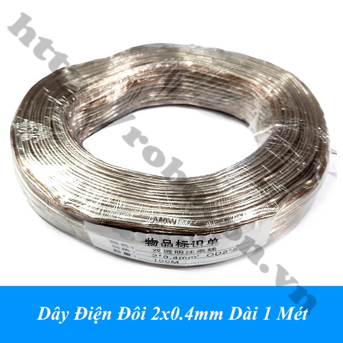 Dây Điện Đôi 2x0.4mm Dài 1 Mét 