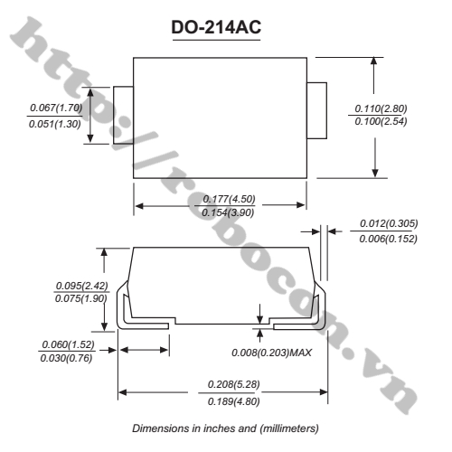 DO60 diode chỉnh lưu M7 1N4007 SMD 1A 1000V 