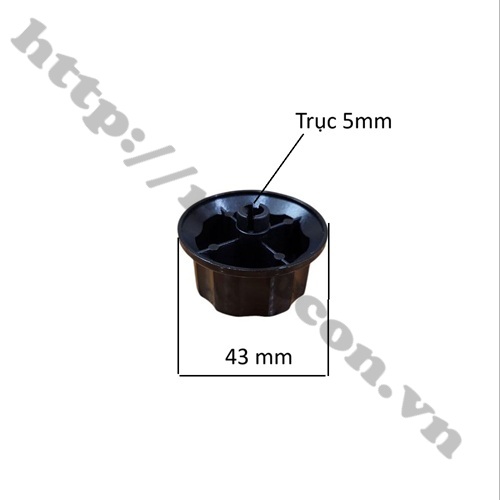 Núm Vặn Relay Hẹn Giờ Trục Vát D 5mm 