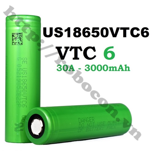 Pin Sony 18650 VTC6 3000mAh Dòng Xả 30A Chính Hãng