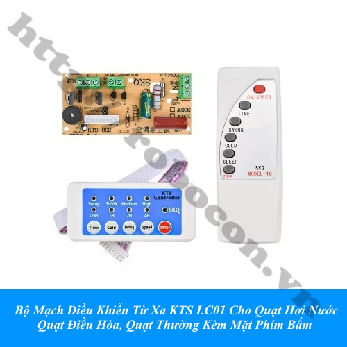 Bộ Mạch Điều Khiển Từ Xa KTS LC01 Cho Quạt Hơi Nước, Quạt Điều Hòa