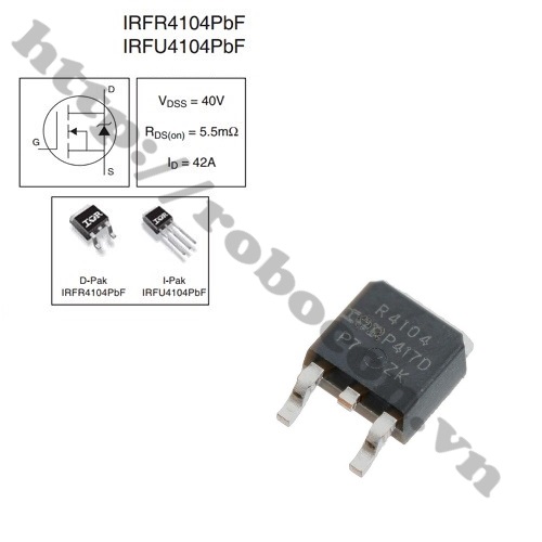 Mosfet Dán FR4104 N-Mosfet 120A 40V SOT-252 chính hãng 