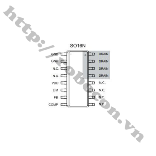 IC VIPER16L CHÂN DÁN DIP16 SMD 