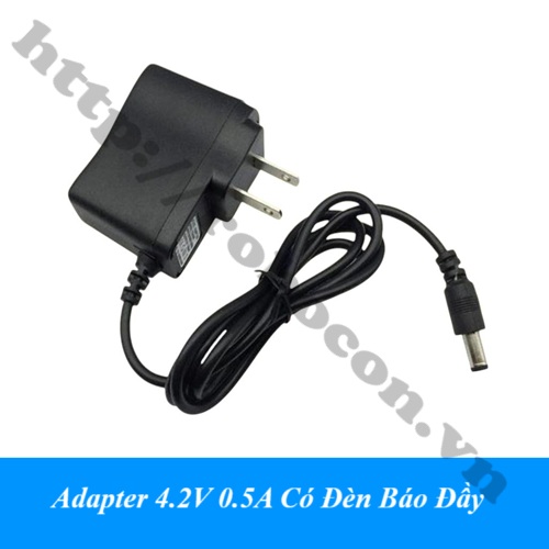 Adapter 4.2V 0.5A Có Đèn Báo Đầy