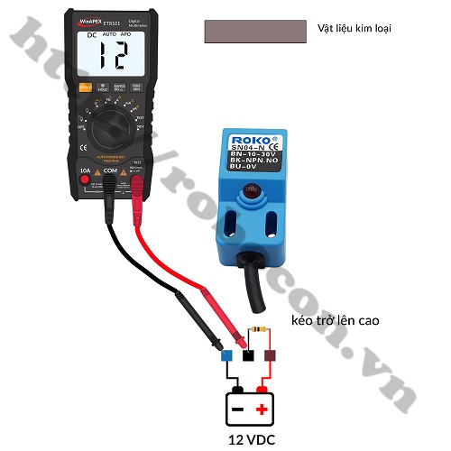 Cảm Biến Tiệm Cận ROKO SN04-N NPN Phát Hiện Kim Loại  