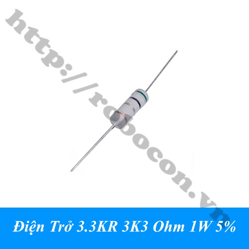 Điện Trở 3.3KR 3K3 Ohm 1W 5% 