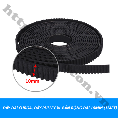 Dây Đai Curoa, Pulley XL Bản Rộng Đai 10mm (1mét)