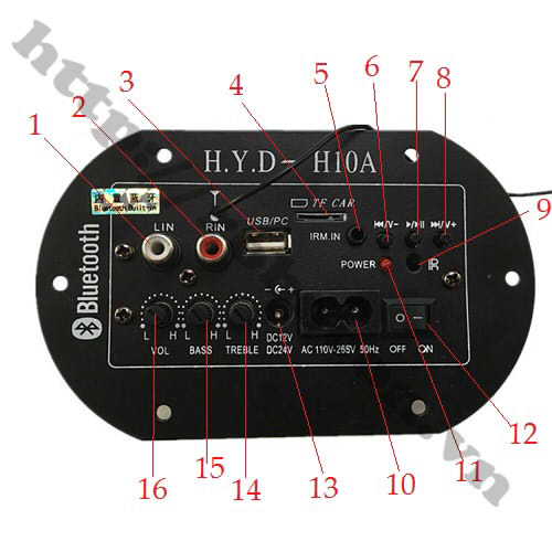 MDL151 Bộ Điều Khiển Giải Mã-Khuếch Đại Âm Thanh Bluetooth H10A