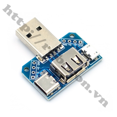 MDL303 Mạch Module Chuyển Đổi USB Đực Sang USB Cái, Micro USB, Type C 4P 2.54mm