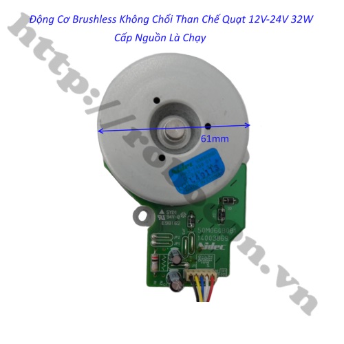 PKK907 Động Cơ Brushless Không Chổi Than Chế Quạt 12V-24V 32W