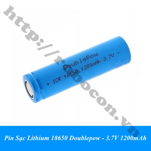 Pin Sạc Lithium 18650 Doublepow - 3.7V 1200mAh