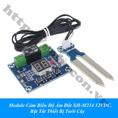 Module Cảm Biến Độ Ẩm Đất XH-M214 12VDC, Bật Tắt Thiết Bị Tưới Cây 