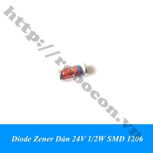 Diode Zener Dán 24V 1/2W SMD 1206