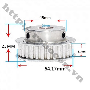  PKK567 Pulley Bánh Răng Nhôm 40XL20 40 ...