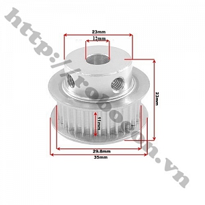  PKK586 Pulley Bánh Răng Nhôm 20XL12 20 ...