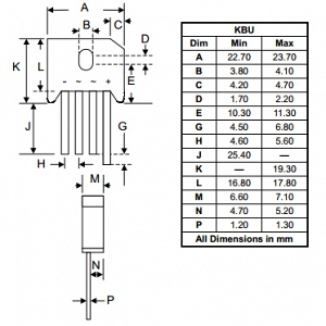 DO27 Diode cầu 10A - KBU1010