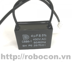 TD115 Tụ Quạt Dây 450V 4uf