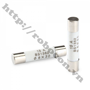 CC15 CẦU CHÌ ỐNG SỨ 15A 6X30MM