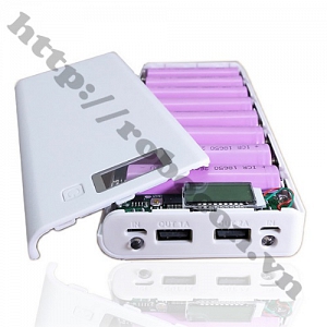 LKRB83 Vỏ sạc dự phòng 8 pin có màn LCD ...