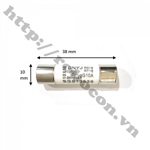 CC18 Cầu Chì Ống Sứ 10A 10x38mm
