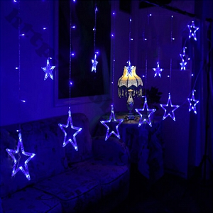 LED74 Đèn Rèm Ngôi Sao Lớn Nhỏ Xen Kẽ