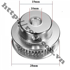 PKK348 Pulley Bánh Răng Nhôm 40GT10 40 Răng-2GT- Trục 10mm