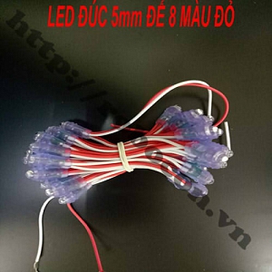 LED105 LED Đúc Phi 5mm Đế 8mm Màu Đỏ