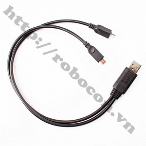 CO133 Cáp Sạc Chữ Y 2 Đầu ...