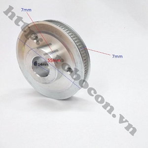 PKK518 Pulley Bánh Răng Nhôm 80GT14 80 ...