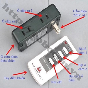 PKK585 Ổ Cắm Điều Khiển Từ Xa 220V-1000W APT-1320-2 Ổ ...