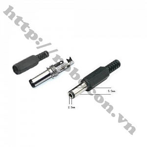 CO190 Jack Cắm Nguồn Đực DC 5.5x2.5mm