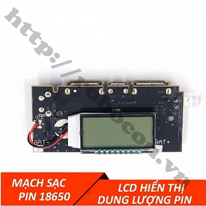  MDL255 Mạch Sạc Dự Phòng 18650 1A/2A Hiển Thị LCD