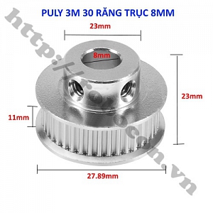  PKK753 Pulley Bánh Răng Nhôm 3M30-8 30 Răng Bản Rộng ...