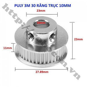 PKK752 Pulley Bánh Răng Nhôm 3M30-10 30 ...