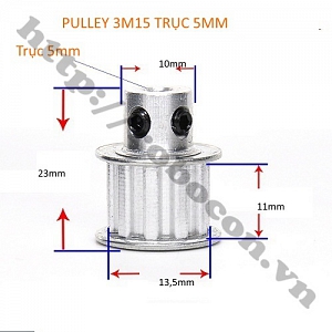 PKK746 PULLEY BÁNH RĂNG NHÔM 3M15 15 ...