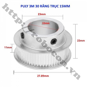 PKK751 Pulley Bánh Răng Nhôm 3M30-15 30 ...