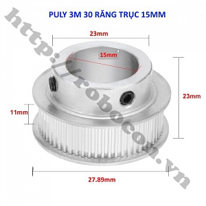  PKK751 Pulley Bánh Răng Nhôm 3M30-15 30 Răng Bản Rộng ...