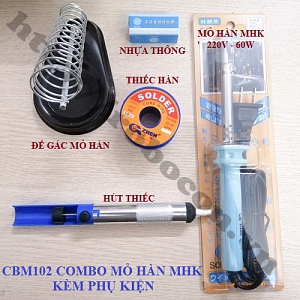 CBM102 COMBO MỎ HÀN HMK 220V – 60W KÈM PHỤ ...