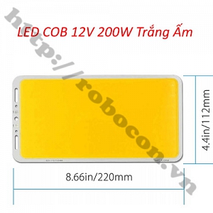LED144 Đèn Led COB 12V – 14V 200W Trắng Ấm