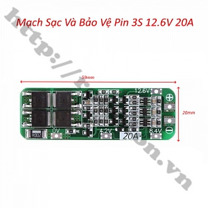  PPKP198 Mạch Sạc Và Bảo Vệ Pin 12.6V 3S 20A