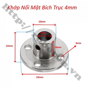PKK821 Khớp Nối Động Cơ Mặt Bích Trục 4mm