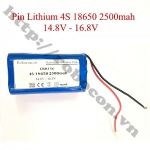 CBM116 Pin Robocon - Pin Sạc Lithium 4S 18650 14.8V-16.8V ...