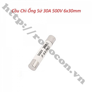  CC41 Cầu Chì Ống Sứ 30A 500V 6x30mm  